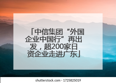 中信集团“外国企业中国行”再出发，超200家日资企业走进广东