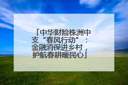 中华财险株洲中支“春风行动”：金融消保进乡村，护航春耕暖民心