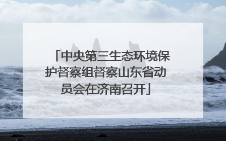 中央第三生态环境保护督察组督察山东省动员会在济南召开