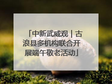 中新武威观｜古浪县多机构联合开展端午敬老活动