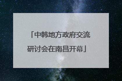 中韩地方政府交流研讨会在南昌开幕