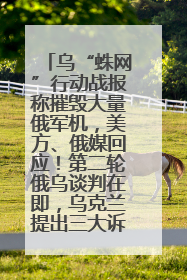 乌“蛛网”行动战报称摧毁大量俄军机，美方、俄媒回应！第二轮俄乌谈判在即，乌克兰提出三大诉求
