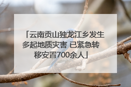 云南贡山独龙江乡发生多起地质灾害 已紧急转移安置700余人