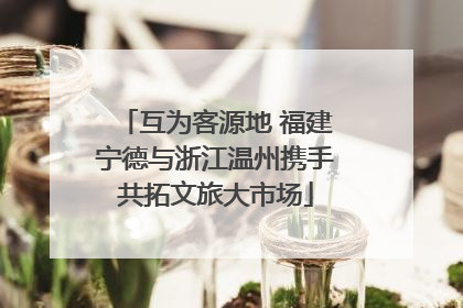 互为客源地 福建宁德与浙江温州携手共拓文旅大市场