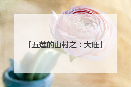 五莲的山村之：大旺