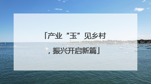 产业“玉”见乡村，振兴开启新篇