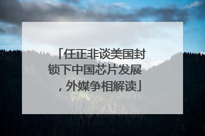 任正非谈美国封锁下中国芯片发展，外媒争相解读
