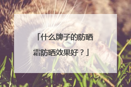 什么牌子的防晒霜防晒效果好？