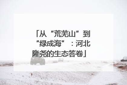 从“荒芜山”到“绿成海”：河北隆尧的生态答卷