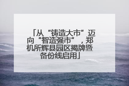 从“铸造大市”迈向“智造强市”，郑机所辉县园区揭牌暨备份线启用