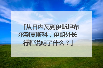 从日内瓦到伊斯坦布尔到莫斯科，伊朗外长行程说明了什么？