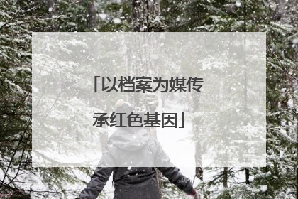 以档案为媒传承红色基因