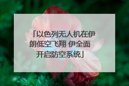 以色列无人机在伊朗低空飞翔 伊全面开启防空系统