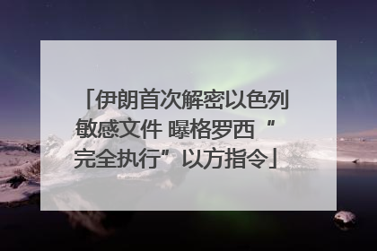 伊朗首次解密以色列敏感文件 曝格罗西“完全执行”以方指令