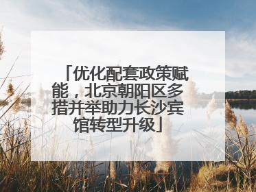 优化配套政策赋能，北京朝阳区多措并举助力长沙宾馆转型升级