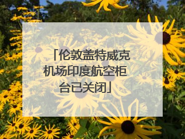 伦敦盖特威克机场印度航空柜台已关闭