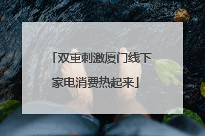 双重刺激厦门线下家电消费热起来
