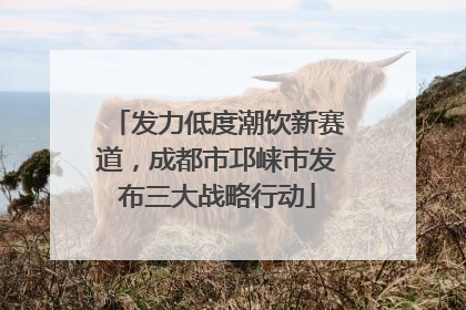 发力低度潮饮新赛道，成都市邛崃市发布三大战略行动