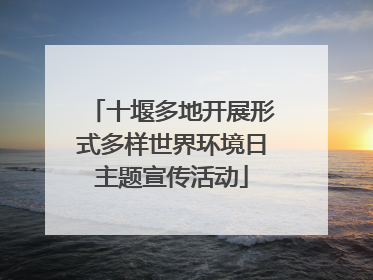 十堰多地开展形式多样世界环境日主题宣传活动