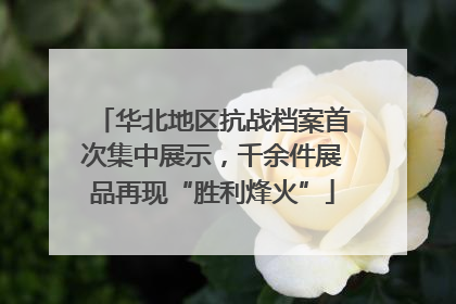 华北地区抗战档案首次集中展示，千余件展品再现“胜利烽火”