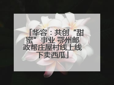 华容：共创“甜蜜”事业 鄂州邮政帮庄屋村线上线下卖西瓜