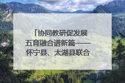 协同教研促发展 五育融合谱新篇——怀宁县、太湖县联合教研活动在月山镇中心学校成功举办