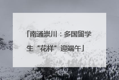 南通崇川：多国留学生“花样”迎端午