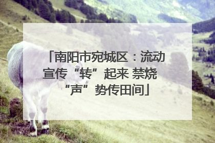 南阳市宛城区：流动宣传“转”起来 禁烧“声”势传田间