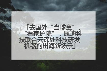 去国外“当球童”、“看家护院”，康迪科技联合云深处科技研发机器狗出海新场景