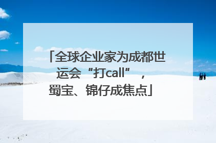 全球企业家为成都世运会“打call”，蜀宝、锦仔成焦点