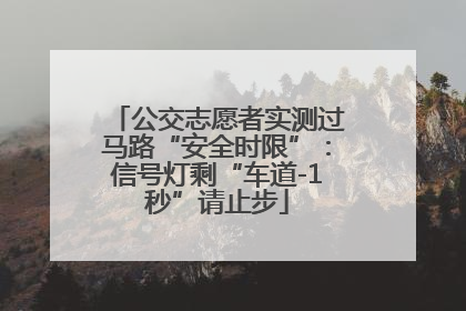 公交志愿者实测过马路“安全时限”：信号灯剩“车道-1秒”请止步