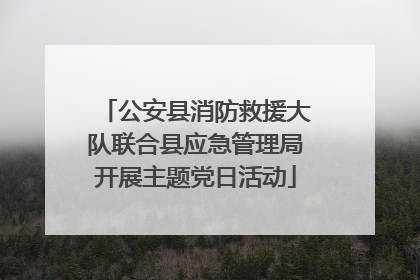 公安县消防救援大队联合县应急管理局开展主题党日活动