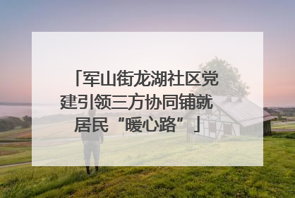 军山街龙湖社区党建引领三方协同铺就居民“暖心路”