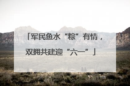 军民鱼水“粽”有情，双拥共建迎“六一”