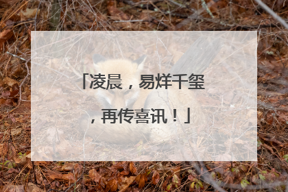 凌晨，易烊千玺，再传喜讯！