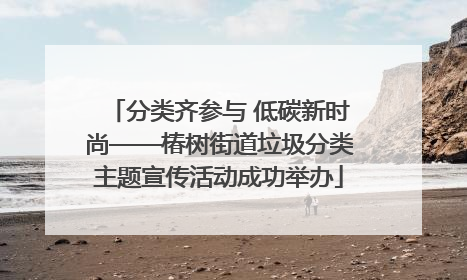 分类齐参与 低碳新时尚——椿树街道垃圾分类主题宣传活动成功举办