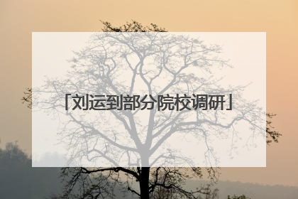 刘运到部分院校调研