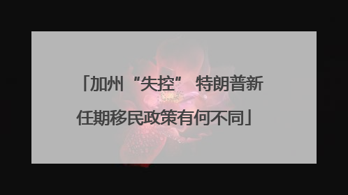 加州“失控” 特朗普新任期移民政策有何不同