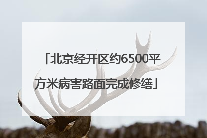 北京经开区约6500平方米病害路面完成修缮