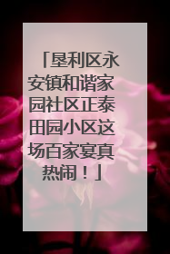 垦利区永安镇和谐家园社区正泰田园小区这场百家宴真热闹！