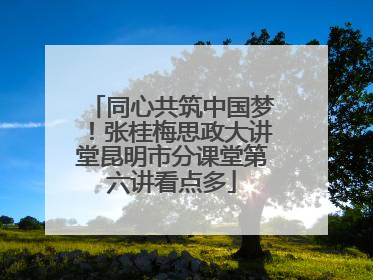 同心共筑中国梦！张桂梅思政大讲堂昆明市分课堂第六讲看点多