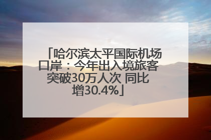 哈尔滨太平国际机场口岸：今年出入境旅客突破30万人次 同比增30.4%