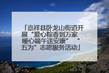 嘉祥县卧龙山街道开展“爱心粽香到万家 暖心端午送安康” “五为”志愿服务活动