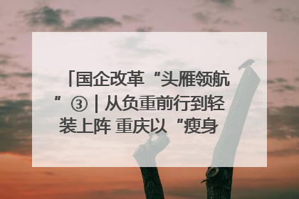 国企改革“头雁领航”③｜从负重前行到轻装上阵 重庆以“瘦身”谋“健体”