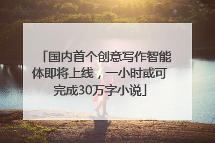 国内首个创意写作智能体即将上线，一小时或可完成30万字小说