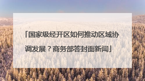 国家级经开区如何推动区域协调发展？商务部答封面新闻