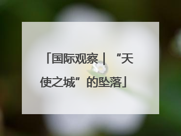 国际观察｜“天使之城”的坠落