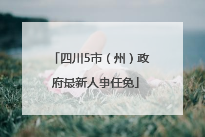 四川5市（州）政府最新人事任免