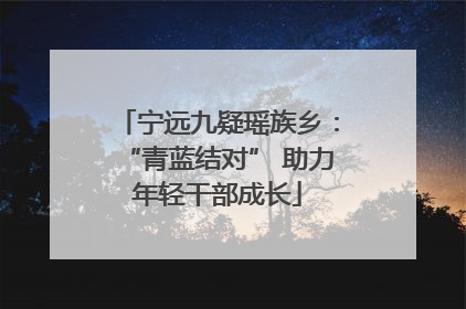 宁远九疑瑶族乡：“青蓝结对” 助力年轻干部成长