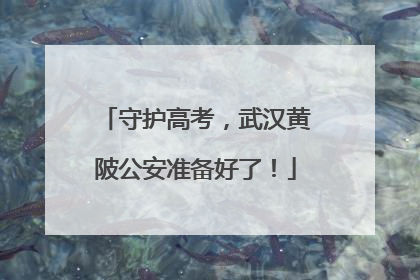 守护高考，武汉黄陂公安准备好了！